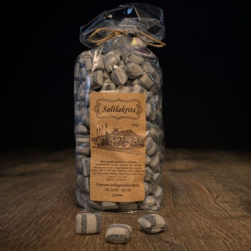Salted liquorice caramels